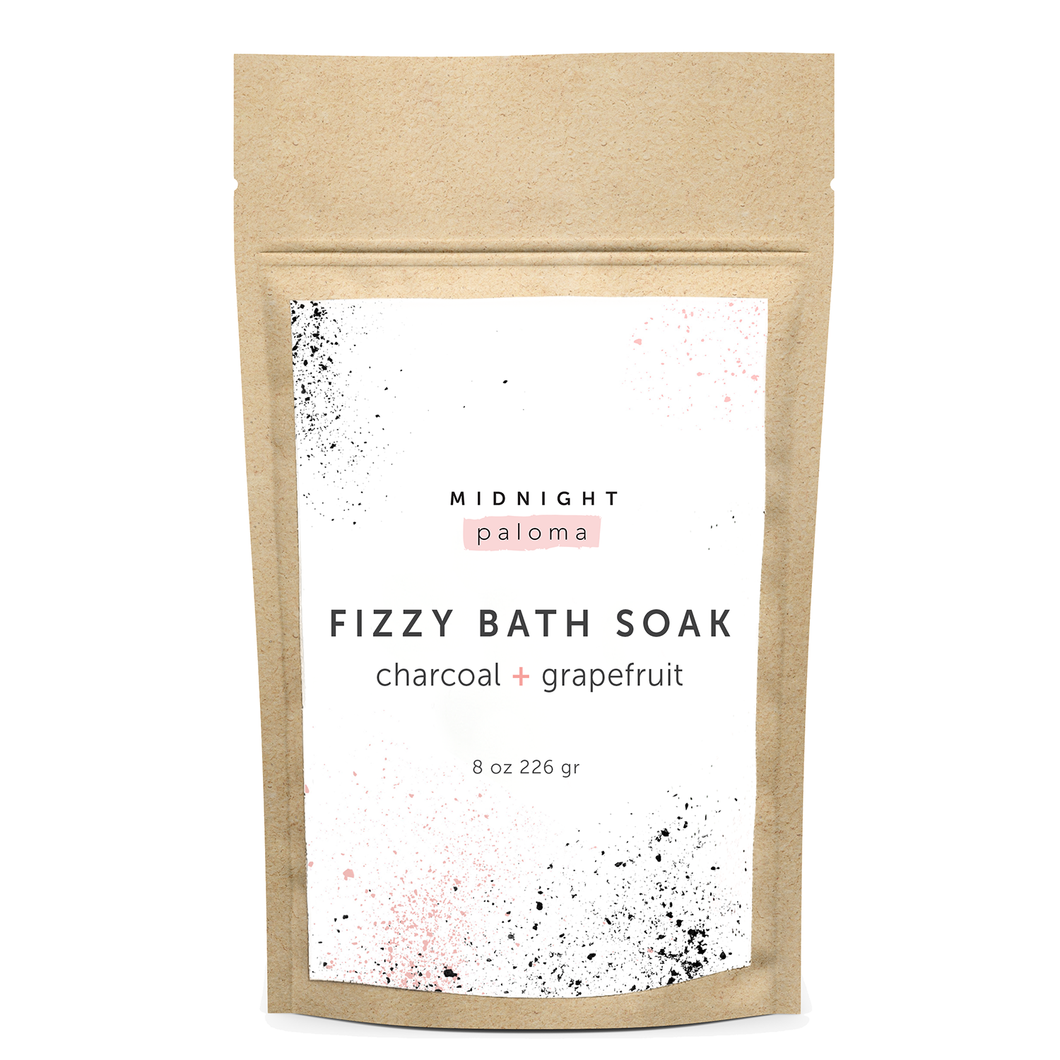 Charcoal + Grapefruit Fizzy Bath Soak - 235ml - Friend & Faux