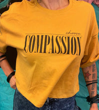 Load image into Gallery viewer, Vegan Power Co &#39;Choose Compassion&#39; Cropped Tee
