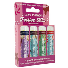 Load image into Gallery viewer, Crazy Rumors Festive Mix 4-pack Lip Balm - 17g
