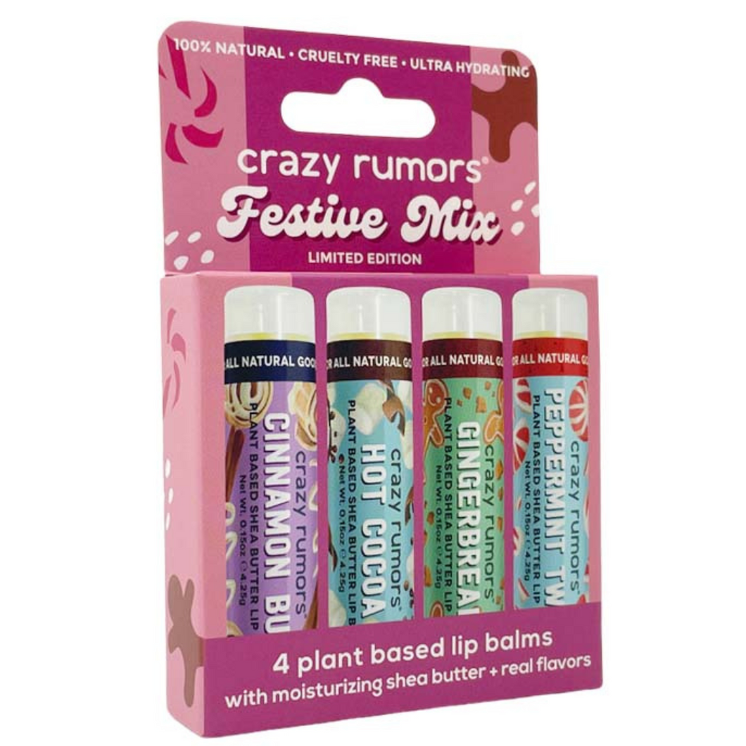 Crazy Rumors Festive Mix 4-pack Lip Balm - 17g