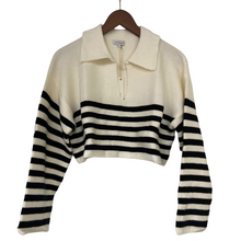 Load image into Gallery viewer, Crescent Corbin Striped Polo Knit Top
