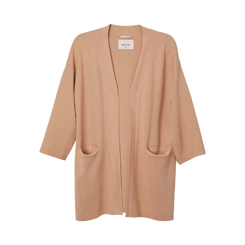 Elsa Open Front Cardigan - Nude