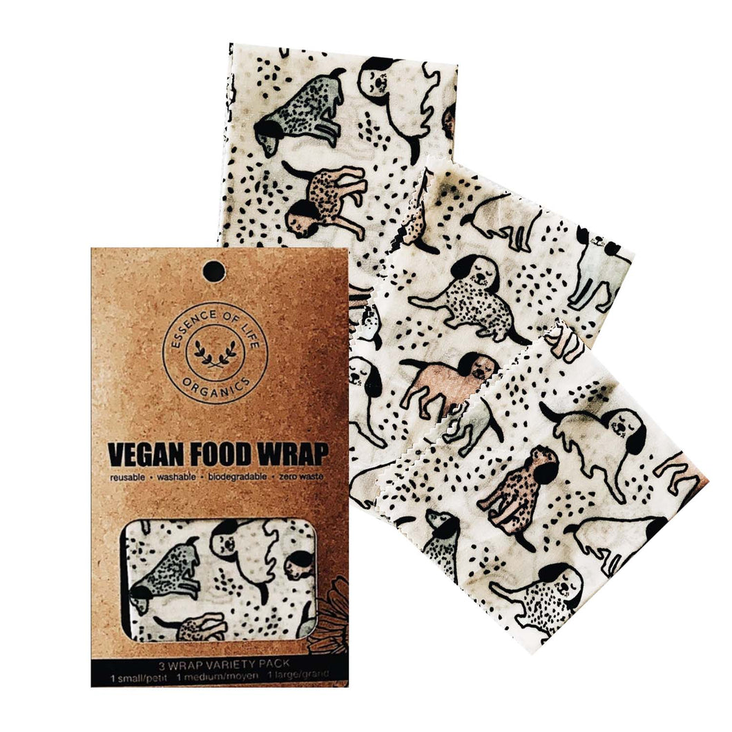 Puppy Love Compostable Food Wraps Pack of 3