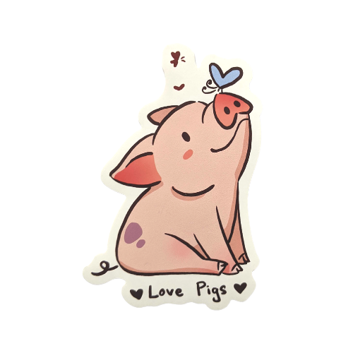 'Love Pigs' Sticker