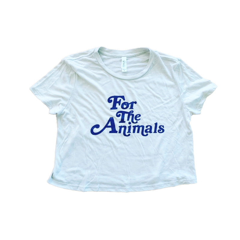 'For The Animals' Cropped Tee