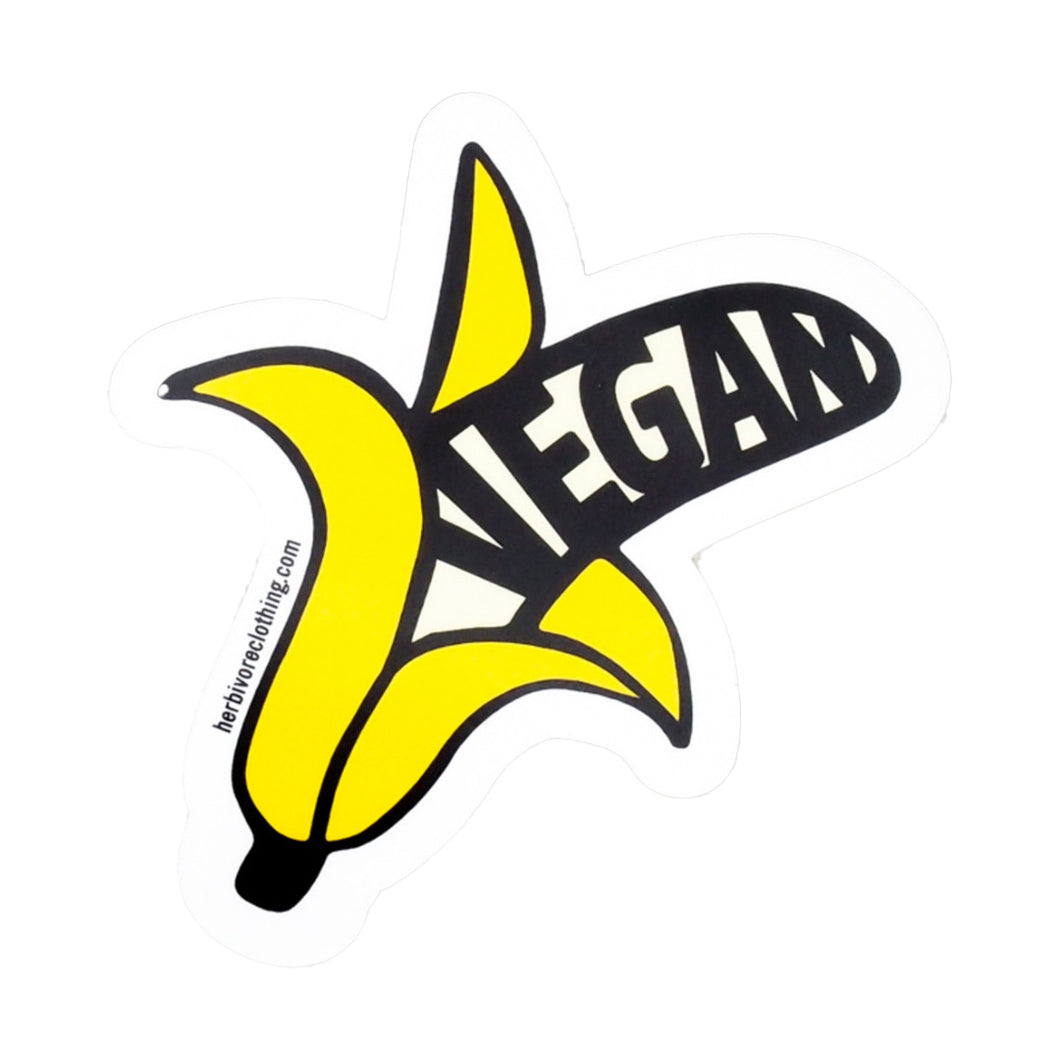 Vegan Banana Die Cut Sticker