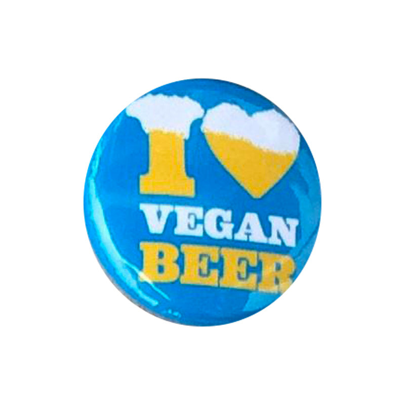 'I Heart Vegan Beer' Button - 3