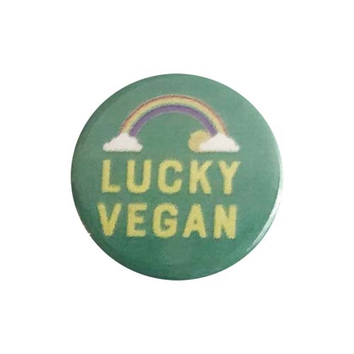 'Lucky Vegan' Button