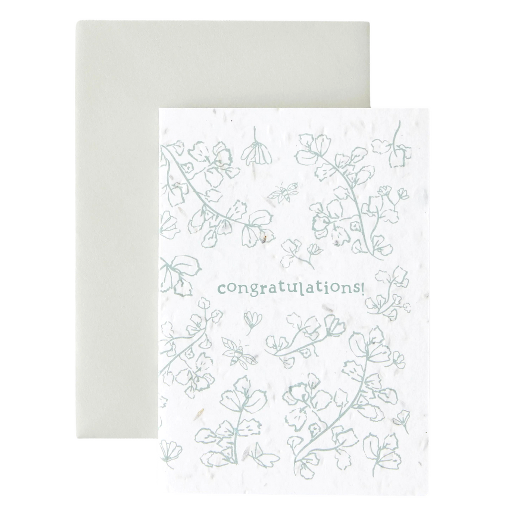 Made By Shannon Letterpress 'Congratulations' Greeting Card