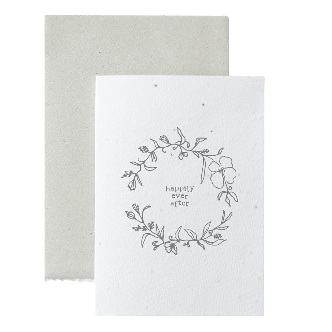 Made By Shannon Letterpress 'Happily Ever After' Greeting Card