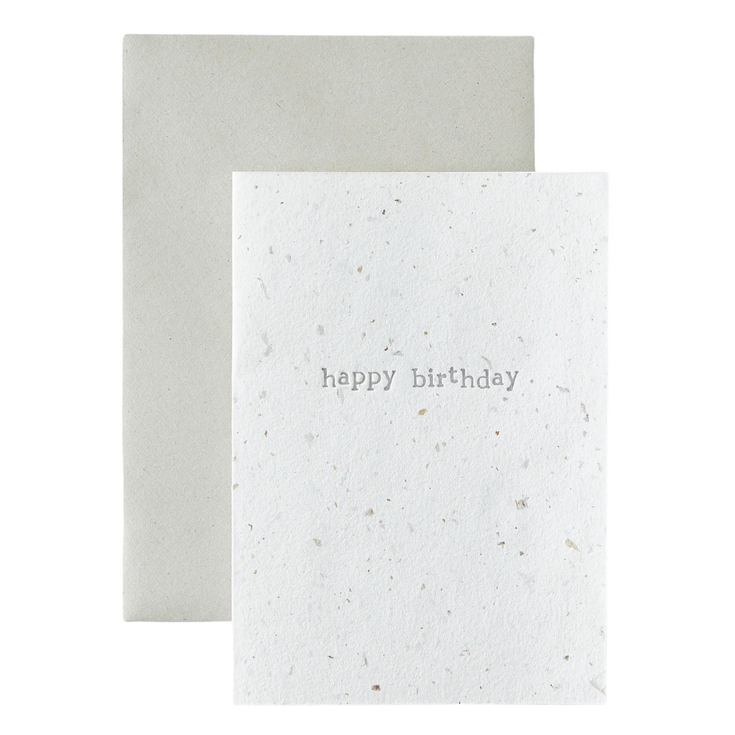 Made By Shannon Letterpress 'Happy Birthday' Greeting Card