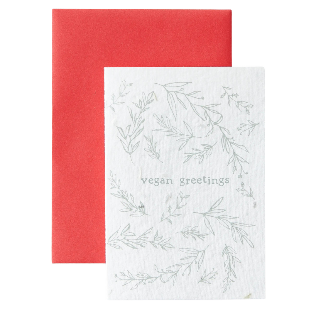 Made By Shannon Letterpress 'Vegan Greetings' Greeting Card