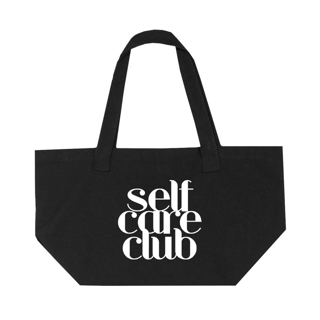 Brunette The Label ‘Self Care Club’ Black Tote Bag - Friend & Faux