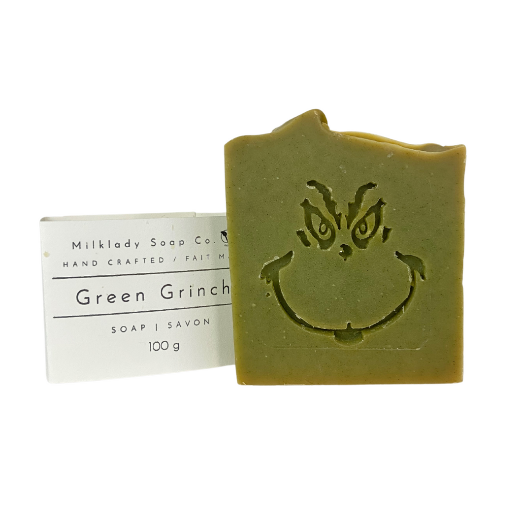 Milklady Soap Co Green Grinch Soap Bar - 100g