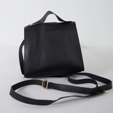Load image into Gallery viewer, Faux Leather Crossbody Mini Satchel - Black
