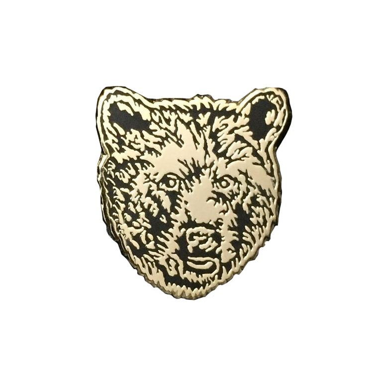 Bear Gold Enamel Pin