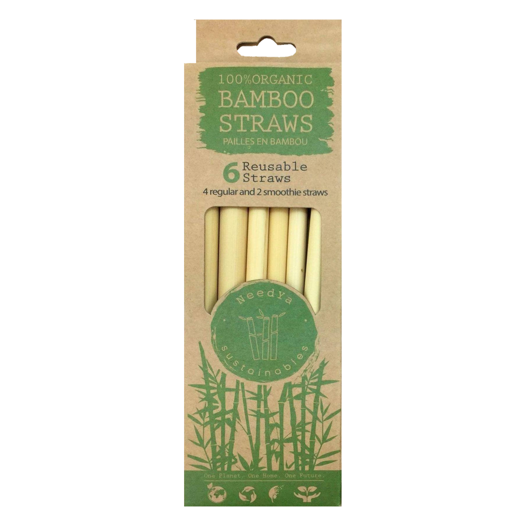 Organic Mixed Bamboo Straws - 2 + 4-Pack