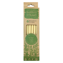 Load image into Gallery viewer, Organic Regular Bamboo Straws - 6-Pack
