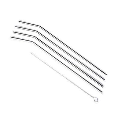 Four Pack Metal Straws - (24cm x 6mm)