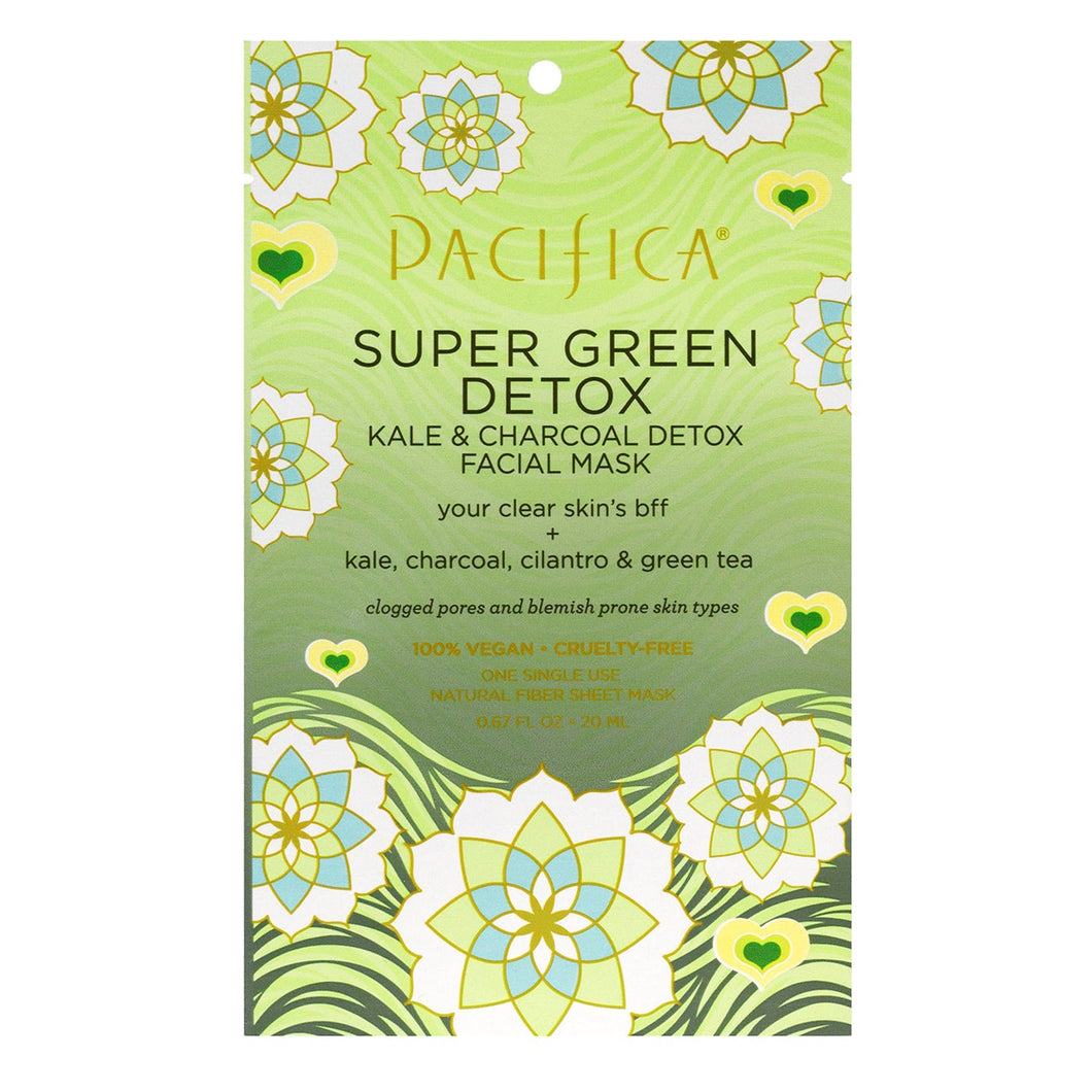 Super Green Detox Kale & Charcoal Facial Mask - 20ml