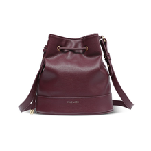 Load image into Gallery viewer, Amber Bucket Bag - Wine - Friend &amp; Faux
