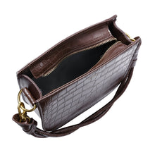 Load image into Gallery viewer, Tinsley Crossbody - Brown Mock Croc - Friend &amp; Faux

