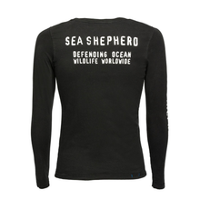 Load image into Gallery viewer, Sea Shepherd Men&#39;s Long Sleeve Jolly Roger Tee - Black
