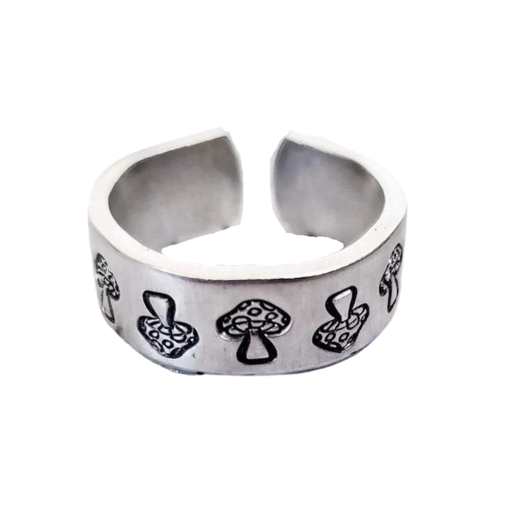 'Mushroom' Sterling Silver Ring