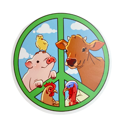Peace for Animals Sticker
