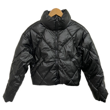 Load image into Gallery viewer, Vanilla Monkey Cropped Puffer Jacket - Black
