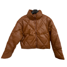 Load image into Gallery viewer, Vanilla Monkey Cropped Puffer Jacket - Brown
