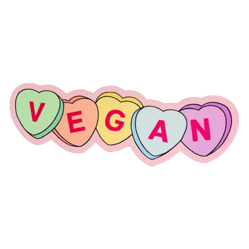 'Vegan' Candy Hearts Sticker