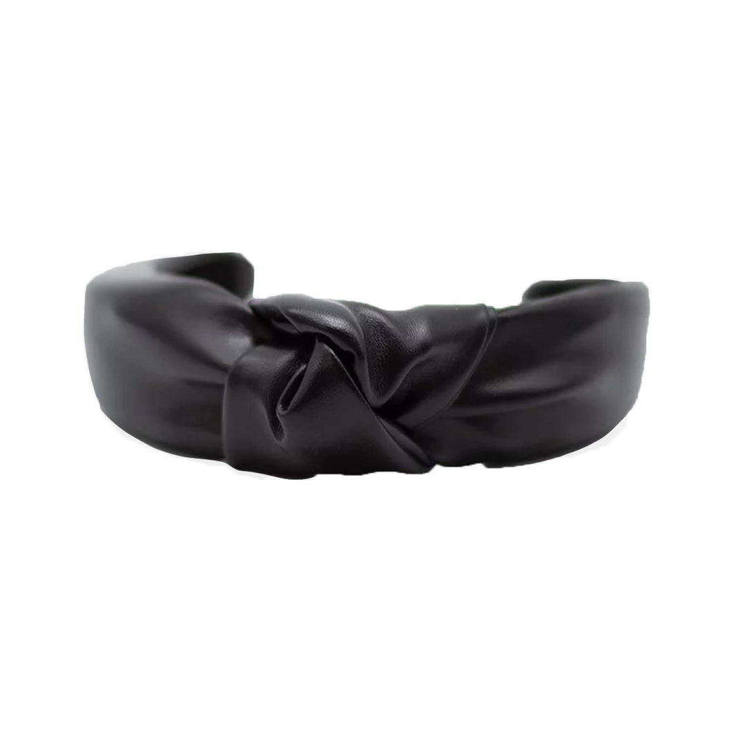 Vegan Leather Knotted Headband
