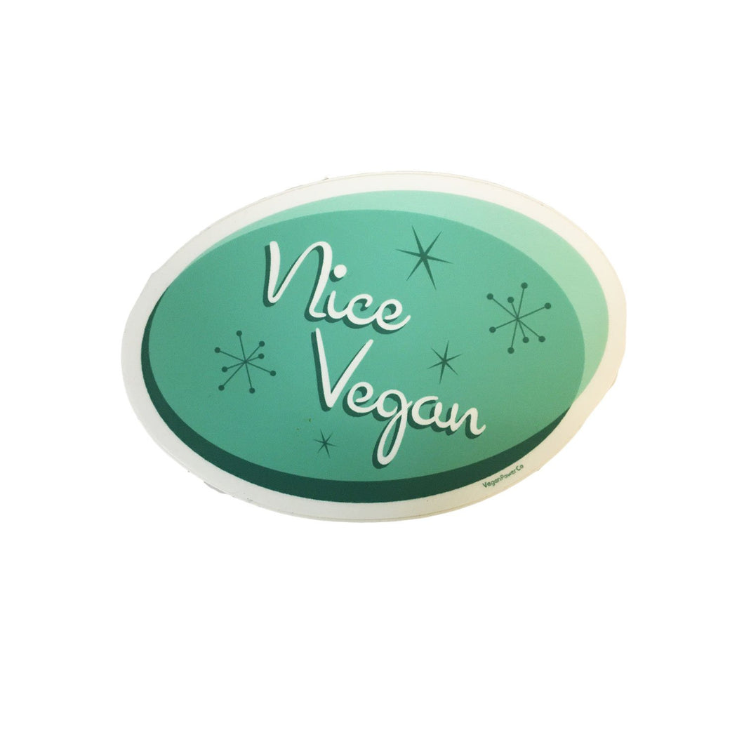 'Nice Vegan' Sticker