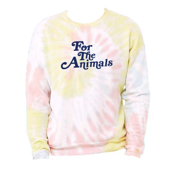 For the Animals Tie Dye Crewneck Sweater