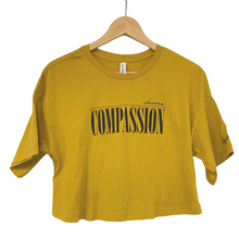 Load image into Gallery viewer, Vegan Power Co &#39;Choose Compassion&#39; Cropped Tee
