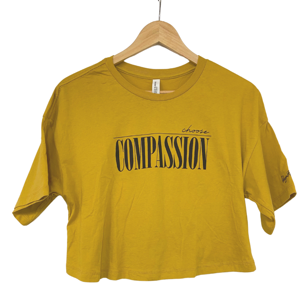 Vegan Power Co 'Choose Compassion' Cropped Tee