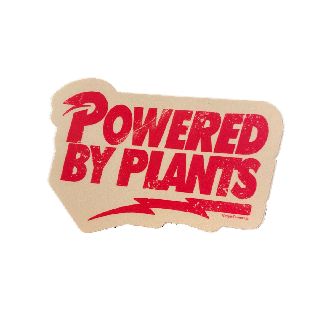 Vegan Power Co 'Powered By Plants' Sticker