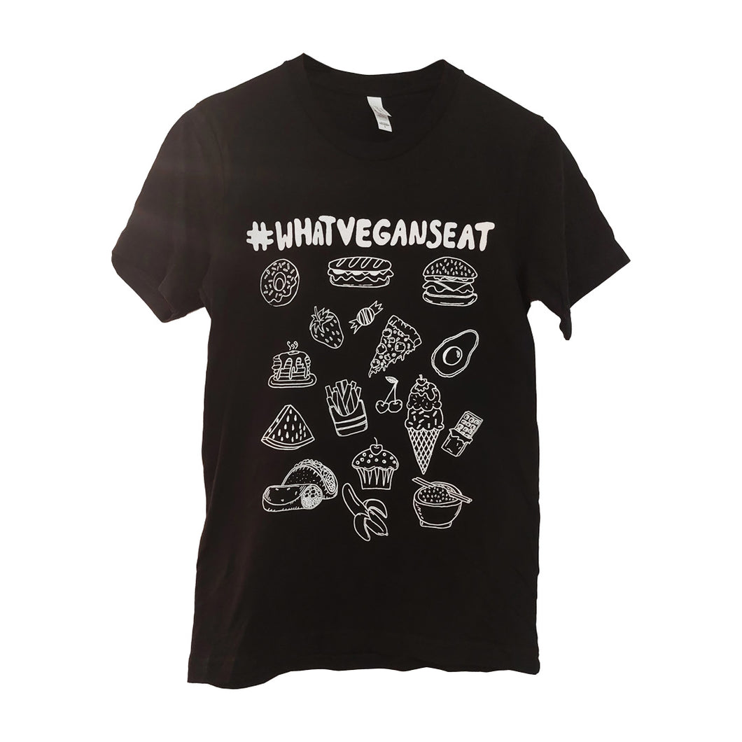 'What Vegans Eat' Black Unisex T-Shirt