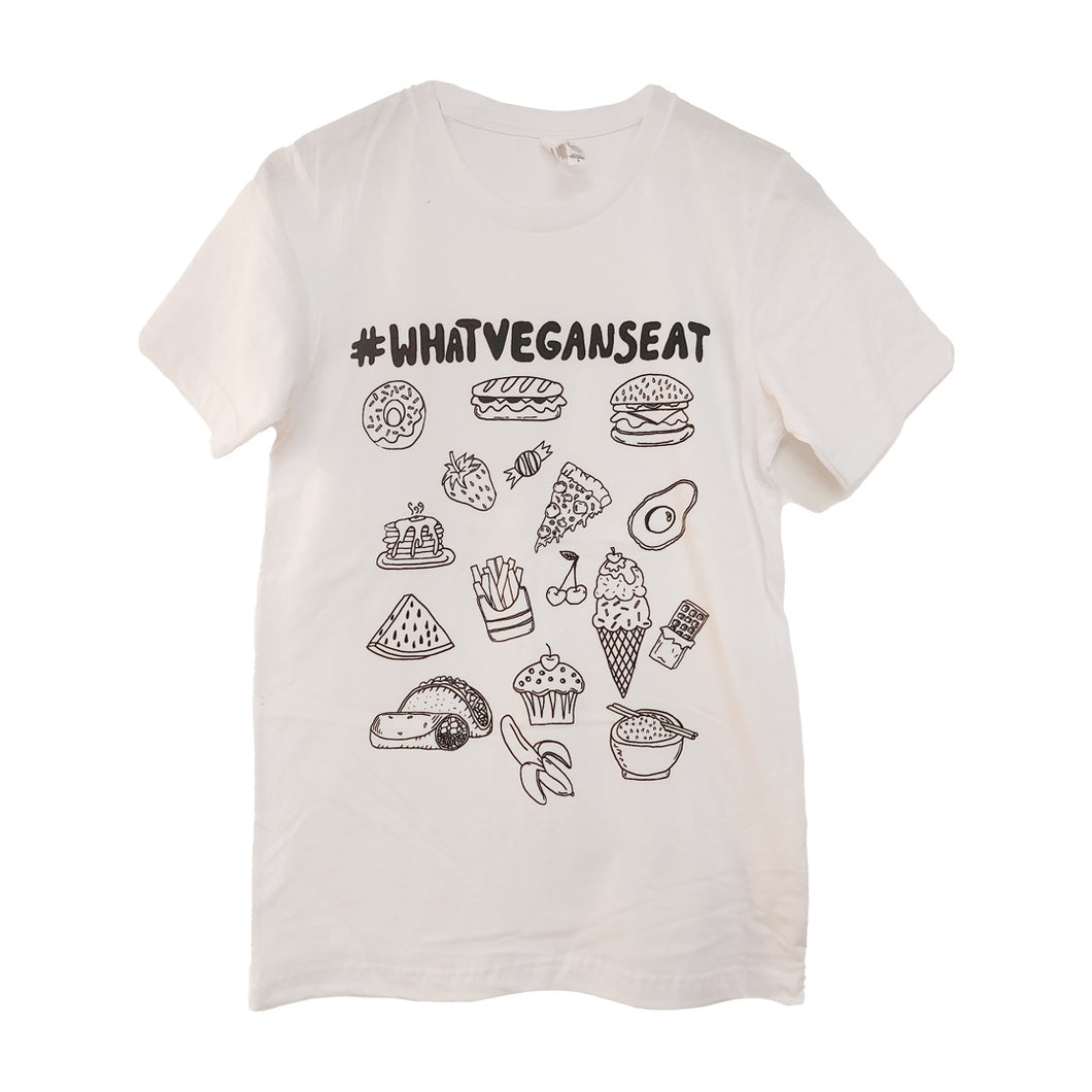 'What Vegans Eat' White Unisex T-Shirt