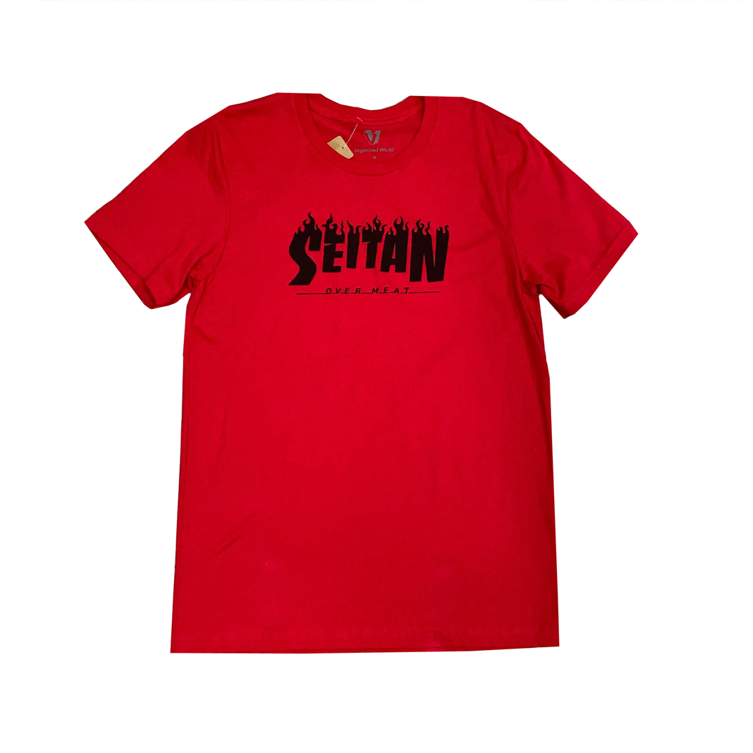 'Seitan Over Meat' Red T-Shirt
