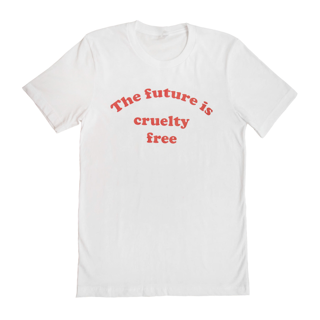 'The Future Is Cruelty Free' White Unisex T-Shirt