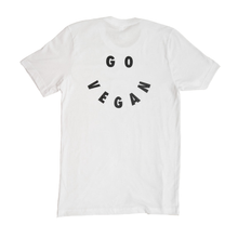 Load image into Gallery viewer, &#39;Go Vegan&#39; White Unisex T-Shirt
