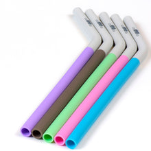 Load image into Gallery viewer, Silicone Drinking Straws - 5 Straws
