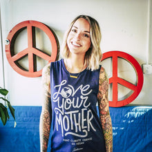 Load image into Gallery viewer, &#39;Love Your Mother&#39; Women&#39;s Muscle Tank - Blue
