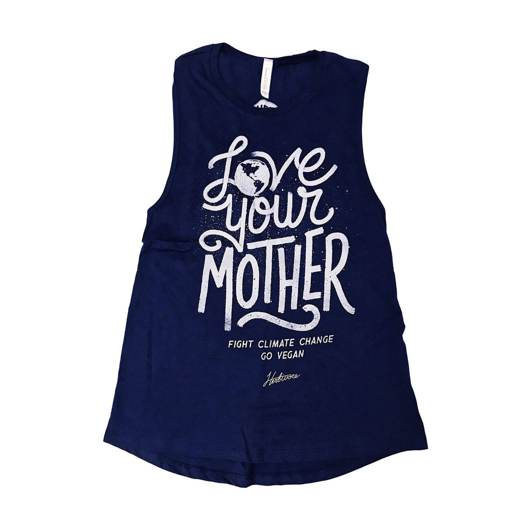 'Love Your Mother' Women's Muscle Tank - Blue