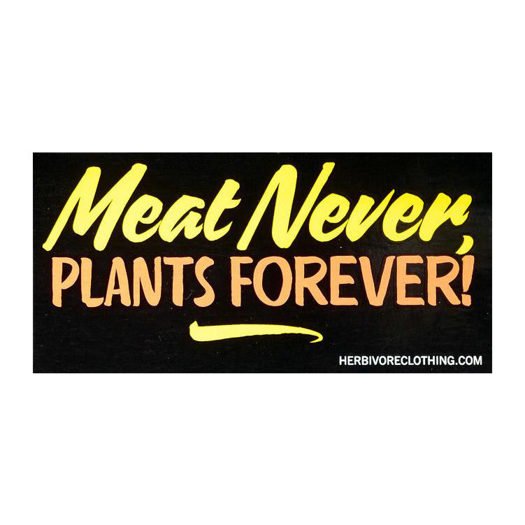 'Meat Never - Plants Forever' Coral Sticker
