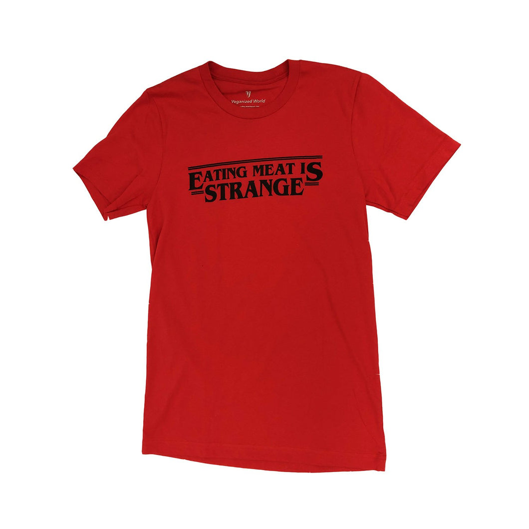 'Eating Meat Is Strange' T-Shirt - Red