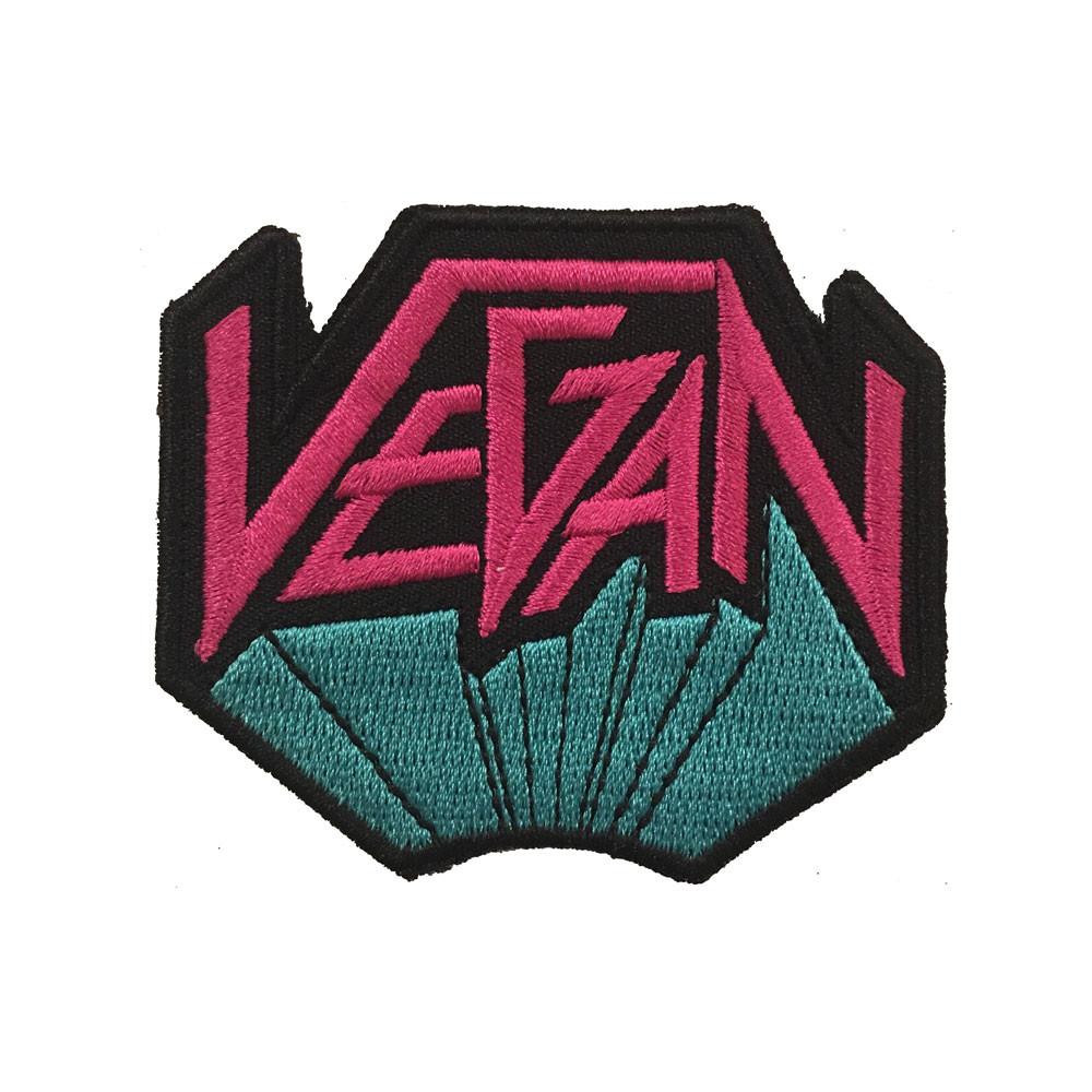 'Coloured Vegan Metal' Iron On Patch - Friend & Faux